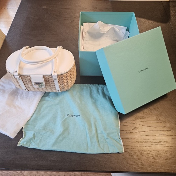 Tiffany & Co. Mini White and Tan Bags - Picture 2 of 8